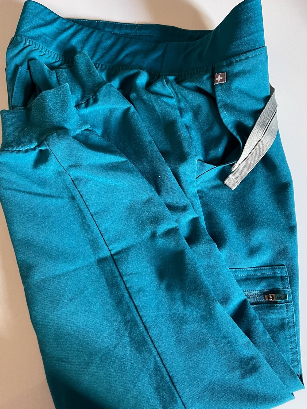 Figs scrubs Teal Jogger Pants with Drawstring